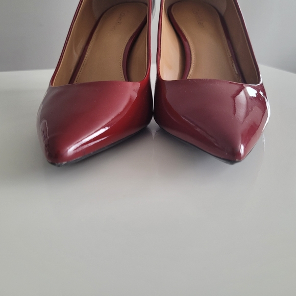 Calvin Klein Gayle Women's Pointy Toe Classic Pump Dress Heels Crimson Red - Picture 7 of 16